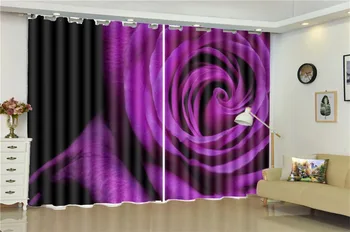 

Curtain Window Promotion Giant Indoor Rose Room Decoration Indoor Living Room Bedroom Kitchen Window Blackout Curtain