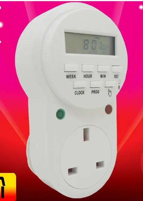 ETE-63A AC 230V UK Plug Outlet 12/24H Digital LCD Electronic Timer Switch Socket | Инструменты