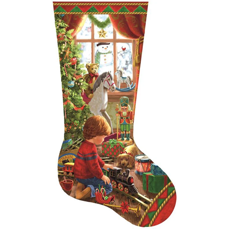 Diamond Embroidery 5D Painting Cross Stitch 3D full Mosaic Decoration Christmas sock home decor gift ZC195 | Дом и сад