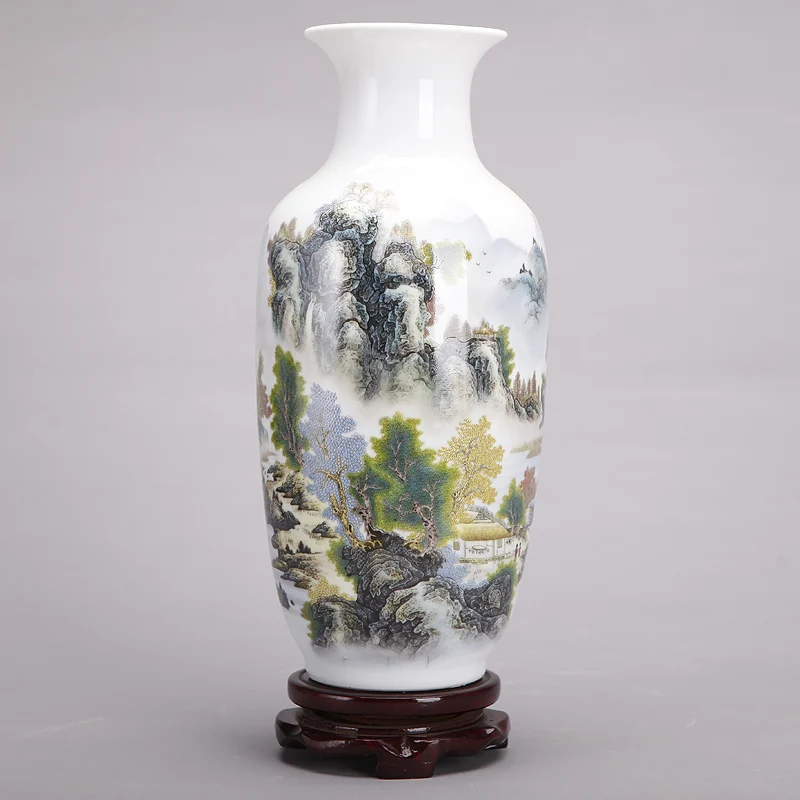 Керамика Jingdezhen обожженная в печи кристаллическая глазурованная ваза белая глина