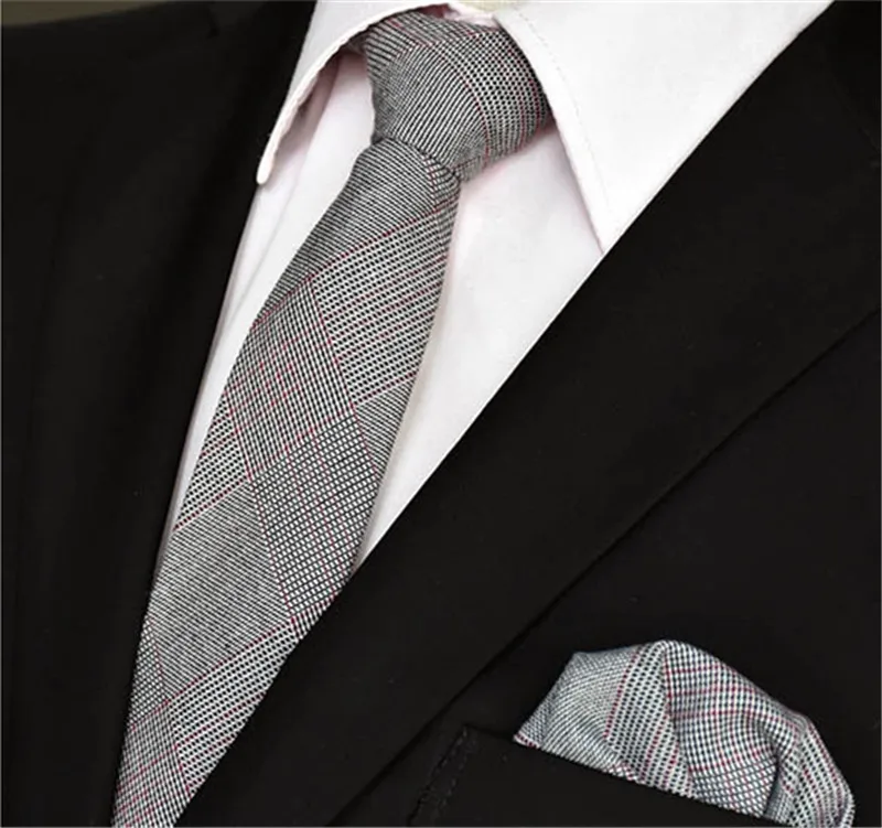 SCST бренд Corbatas однотонный коричневый мужской свадебный галстук Узкие хлопковые галстуки для мужчин галстук с подходящими носовыми платками комплект из 2 предметов CR062