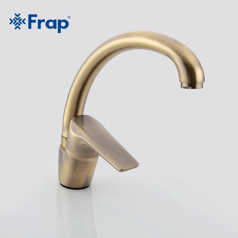  Frap Antique Style Bronze Finish Solid Brass Swivel Spout Kitchen Faucet Single Handle Mixer Tap De - 32759879305