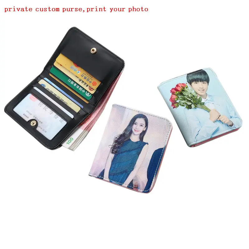 

short wallet for women wallets can print your custom design personal customized woman 2fold coin purses personality wallet