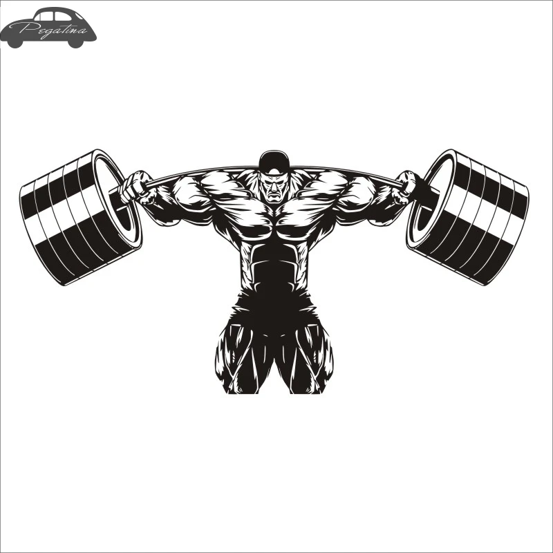 Pegatina Car Gym Sticker Fitness Decal Body building Posters Vinyl Wall Decals Quadro Parede