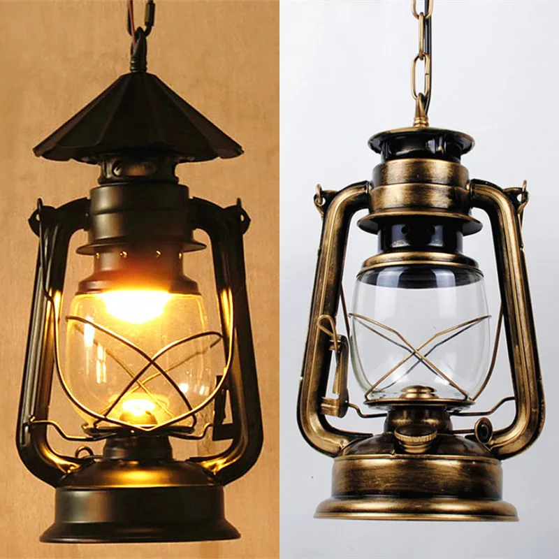 Retro nostalgia kerosene European Pendant Lights Creative Iron lights