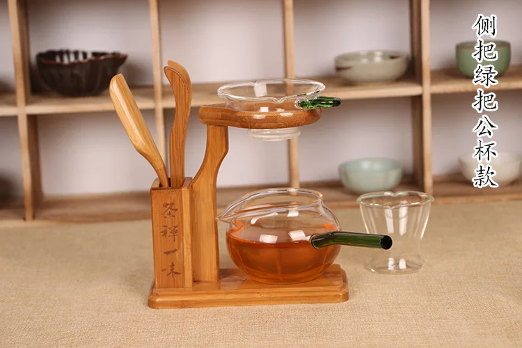 Чайный набор кунг-фу аксессуары 5 шт наборы полка для чая слив Чайный фильтр легко пенопластовая подставка бамбуковая утолщенная стеклянная ярмарка чашка W