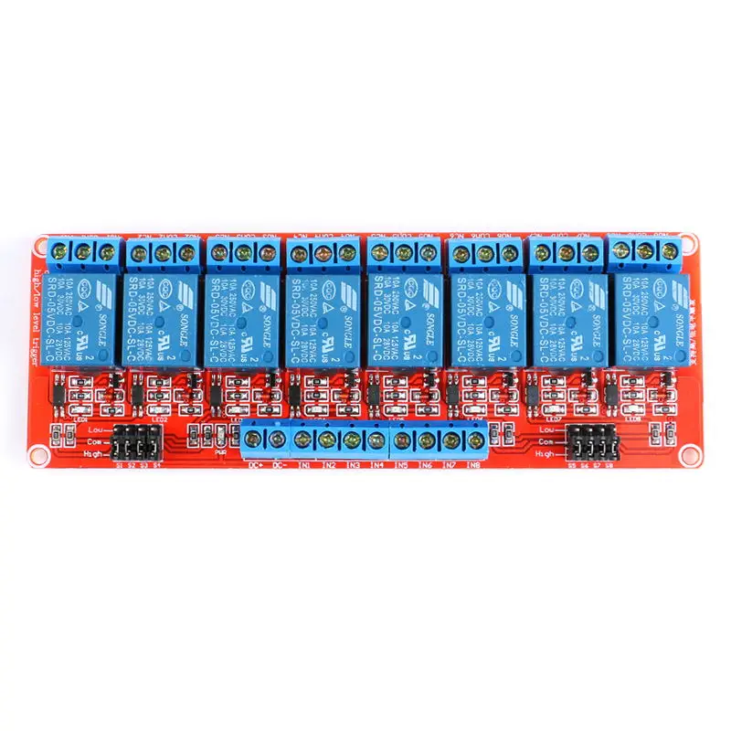5 в 1 2 4 8 канальный релейный модуль Плата щит с оптроном дорожный высокий и низкий уровень реле триггера для Arduino