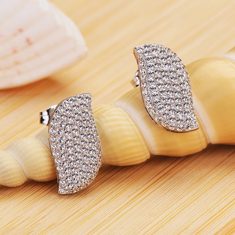 

New arrival NSCD Synthetic Gem Halo Studded Wedding Earrings, women Earring,have certificate-DE6385