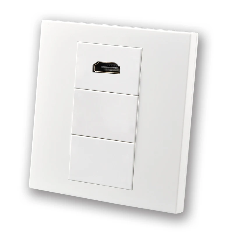 White Color Elbow HDMI1.4 Wall Outlet Panel Faceplate L Shape HDMI Plug For Projector DVD PS Wii Xbox