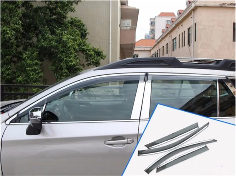 Подходит для Subaru Outback 2010 2011 2012 2013 автомобиль-Стайлинг пластиковое оконное стекло ветровой козырек Дождь/Защита от солнца вентиляционное отверстие 4 шт