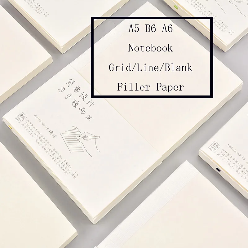 

Fromthenon A5A6B6 Diary Refill Filler Paper For Midori Hobonichi Personal Notebook Grid Dotted Paper Planner Writing Stationery