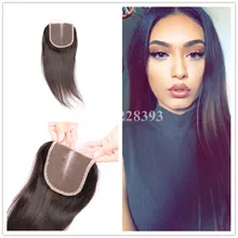 Middle/Free/Three Part Lace Closures Brazilian Hair Straight Swiss Lace With Baby Hair
