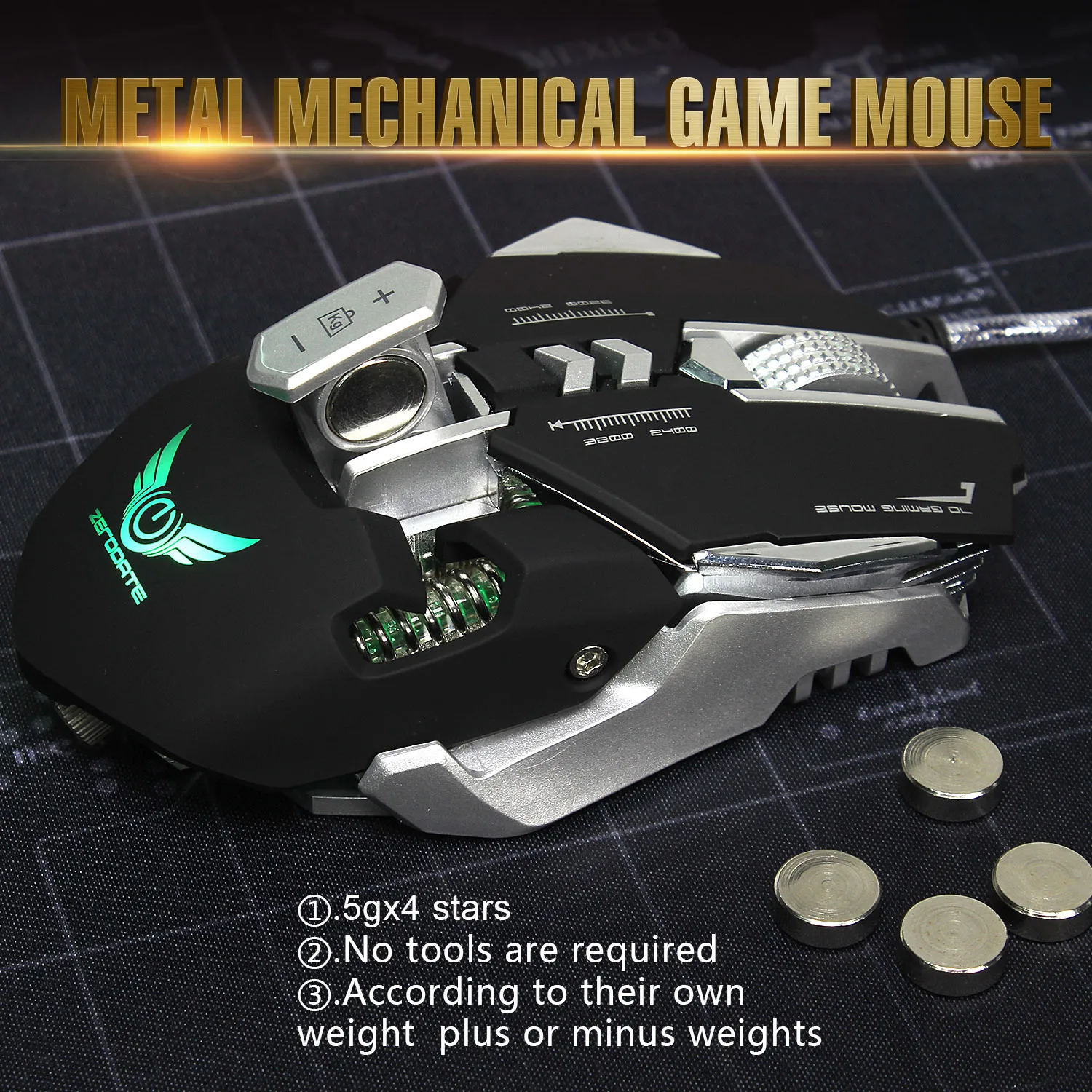 Проводная игровая мышь, 3200 dpi, USB, профессиональная игровая Механическая мышь, 7 клавиш, программирование макросъемки, Игровые Мыши для ПК, игры