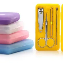 4 шт./компл. наборы и наборы инструментов для ногтей комплект для стрижки/маникюрный набор/Машинки и триммеры/педикюрные ножницы шесть цветов