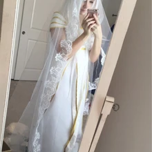 Свадебная фата Лидер продаж низкая цена, высокое качество белый/слоновая кость Однослойная Фата невесты аксессуары собор 3 м Вейл Фата без гребень