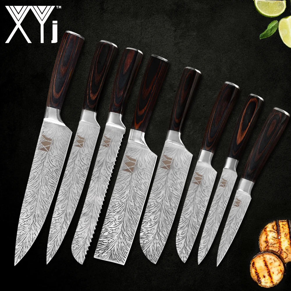 

XYj Chef Stainless Steel Kitchen Knife Japanese Chef Knife Nakiri Paring Steak Knife Professional Kitchen Multi Cooking Tools