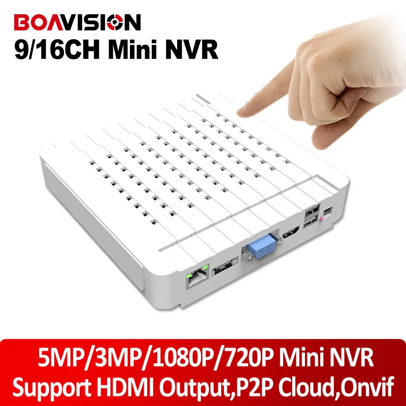 H.264 9CH NVR 16CH 5MP 3MP 720P Mini NVR 1080P HDMI Network Video Recorder For IP Camera Onvif Goolink P2P Cloud iPhone View