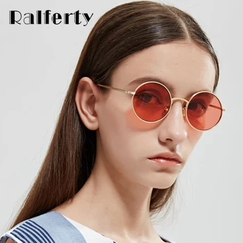 

Ralferty Vintage Round Sunglasses Women Men Retro Red Sun Glasses UV400 Small Gold Metal Shades Steam Punk Eyewear Oculos WX1317