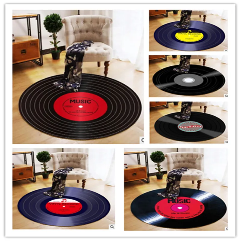 

CD Carpet Mat Loft Fashion Record Carpet Personality Round Blanket Study Bedroom Mat kid Bedside Living Room Yoga large rug C328