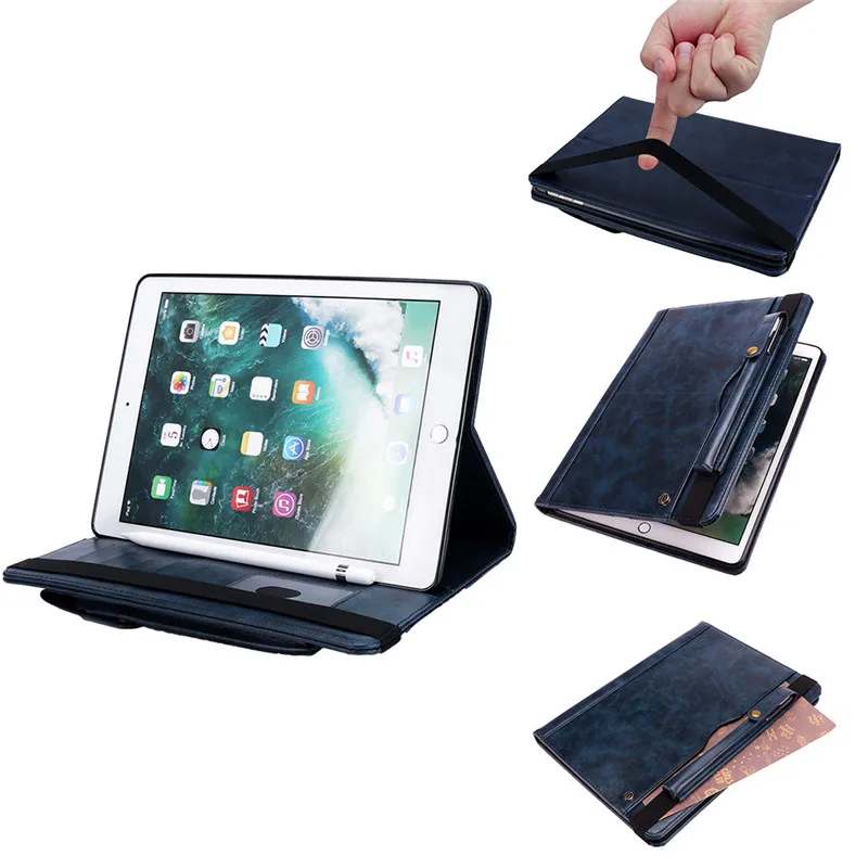 newestCase для Apple Ipad Mini 1 2 3 4 защитный чехол-подставка с карандашом держатель кошелек слот для карты чехол бизнес отдыха