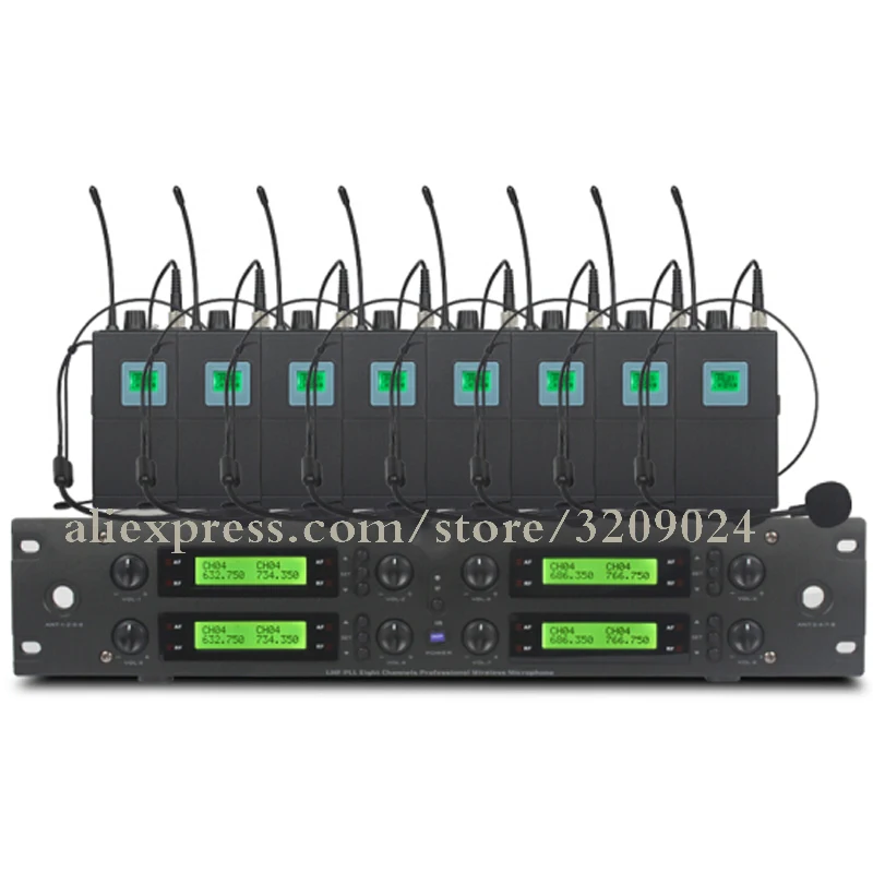 U-band Wireless Microphone 8 Channel True