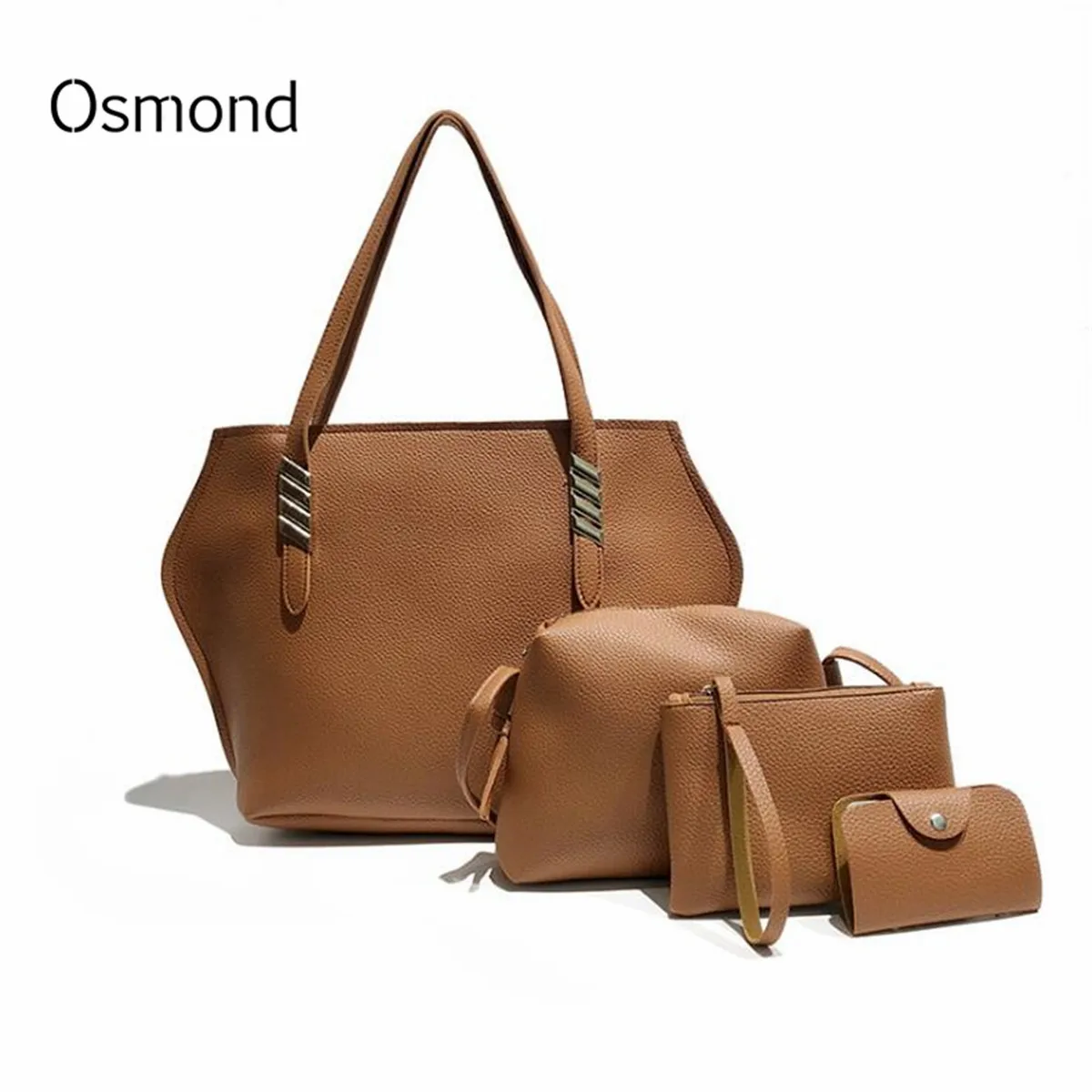 

Osmond Bolsas Feminina 4pcs/set Women Composite Bag PU Leather Handbag And Purses Female Shoulder Bags Large Capacity Tote Bag