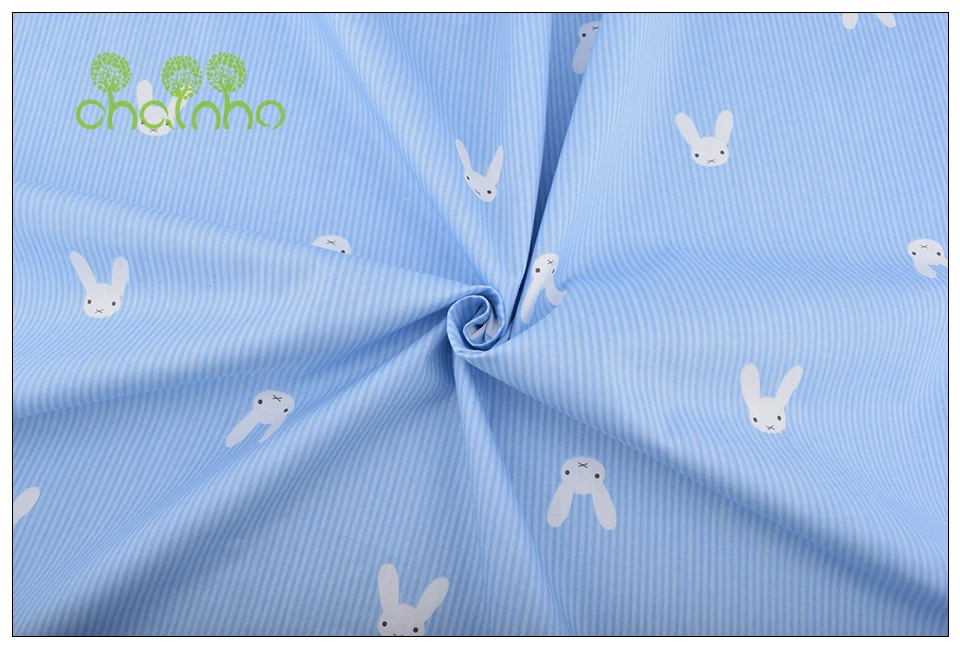 Chainho, серия в синюю полоску, печатная твиловая, хлопковая ткань, шитье/ткань для шитья/ткани для ребенка и ребенка/лист, материал подушки, 1 метр