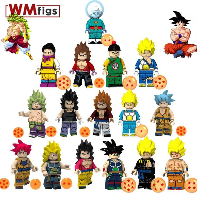 

Broly Dragon Ball Z Super Saiyans Legoings Vegeta Goku Gogeta Action Figures Building Blocks Toys for Children Juguetes Gift Kid