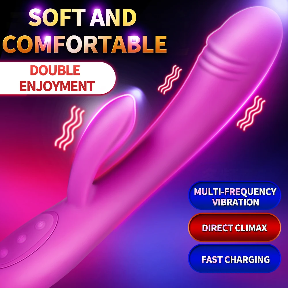 Rabbit Dildo Vibrator Vagina G Spot Clitoris Stimulator Sex Toys for Adults Women Silicone Clitoral Female Masturbator | Красота и