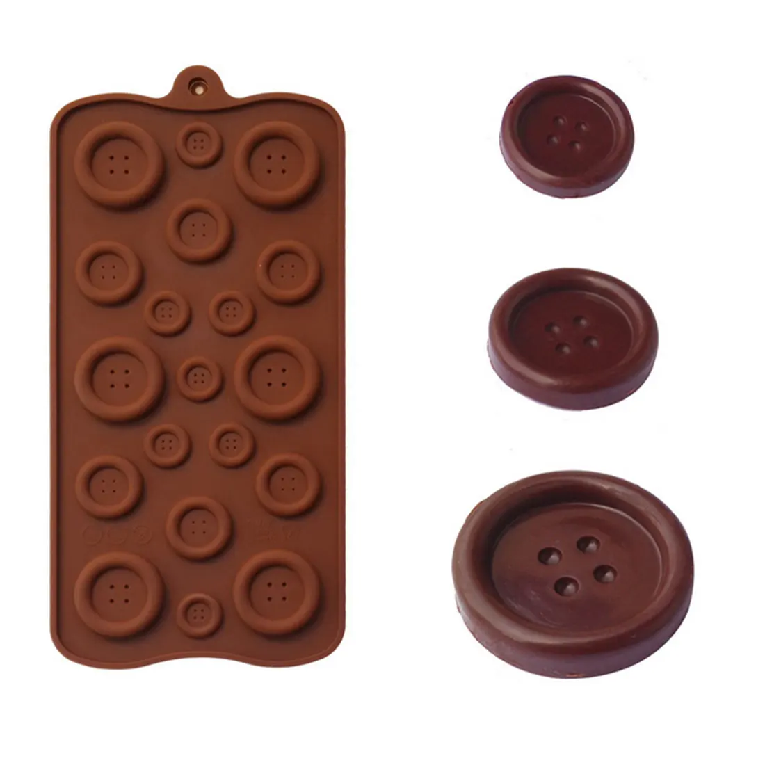 

Top Cute button Shape Silicone Mold Jelly Soap Chocolate mould DIY baking Cake Decorating tools kitchen accessories Bakeware