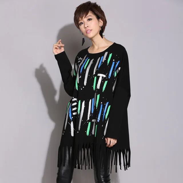 ladies long black t shirt