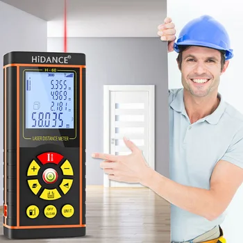 

100M HiDANCE 12 IN 1 Digital Laser Distance Meter Laser Rangefinder Optical Tape Range Finder Diastimeter Measure Roulette