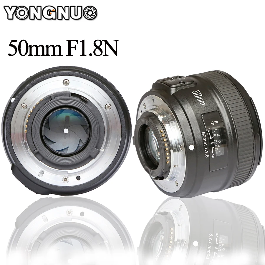 YONGNUO YN50mm Lens fixed focus EF 50mm F1.8 AF/MF lense Large Aperture