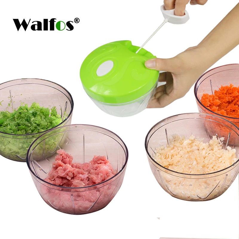 WALFOS متعددة الوظائف أداة تقطيع الخضروات القاطع البصل اليد السريع قطاعة الخضروات والفواكه المفروم تمزيق و تقطيع