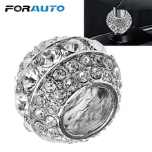 Car Seat Headrest Collar Decor Rhinestone Bling Icy Crystal Seat Rod Diamond Ring Interior Mouldings Car Ornament Car-styling