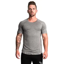 Летняя спортивная рубашка Для мужчин Фитнес футболки для бега быстросохнущая футболка для бега Для мужчин тренажерный зал для обучения фитнесу Спортивная одежда для бега рубашка