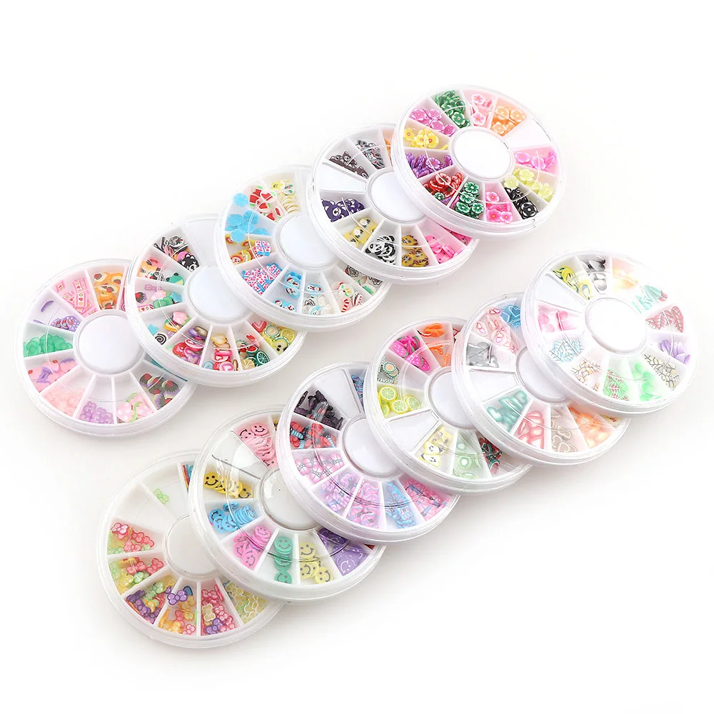 1 Box Mixed Style 3D Mixed Shape DIY Design Slice Petals Nail Art Decoration Manicure Tips 2