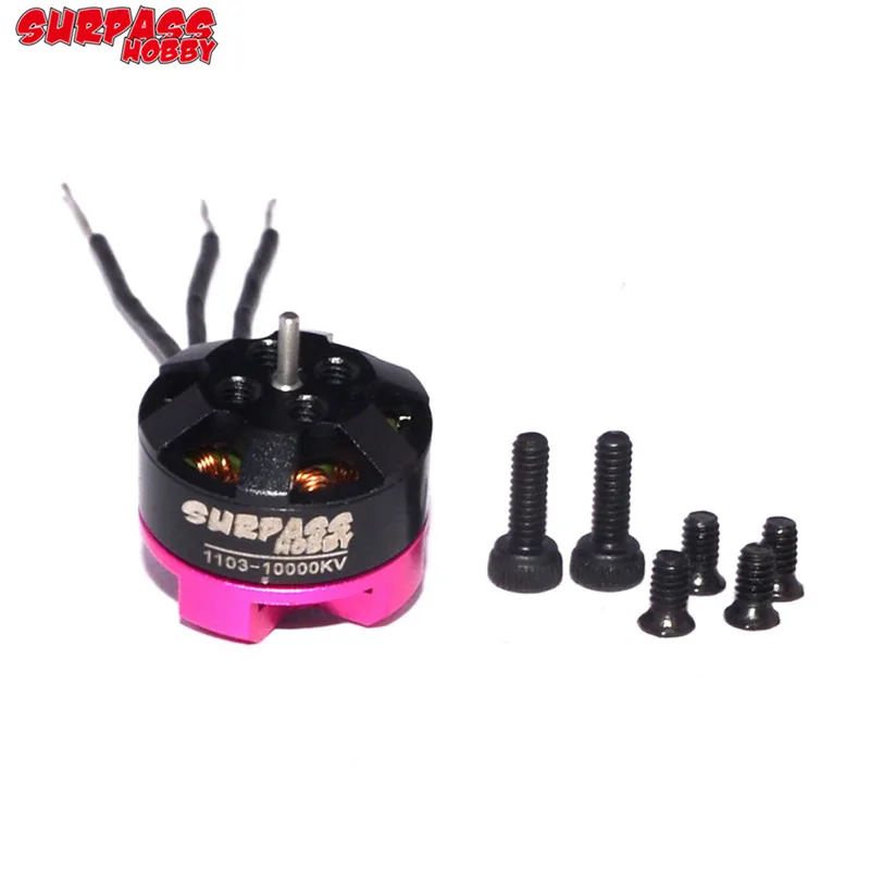 

SURPASS HOBBY 4pcs 1103 10000KV 2S Brushless Motor CW/CCW for 80 90 100 Tiny mini FPV Racing Quadcopter
