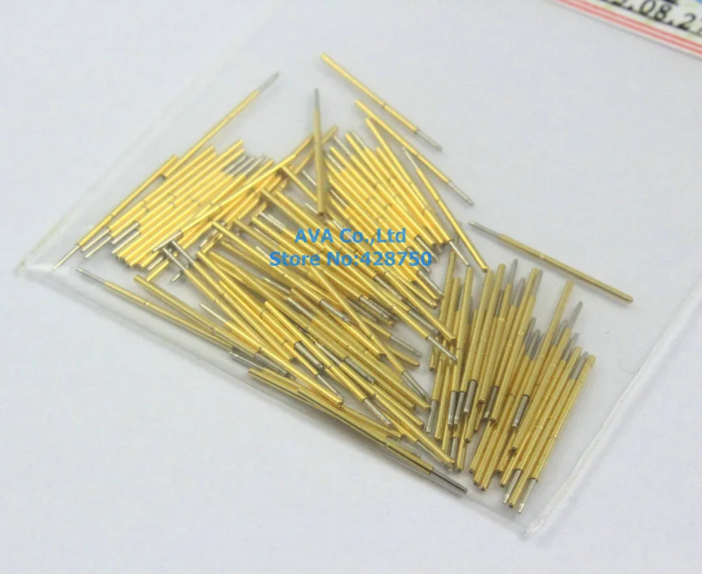 

100 Pieces P50-F1 Dia 0.68mm Length 16mm 75g Spring Test Probe Pin
