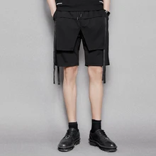 Новая мужская одежда стилист волос GD модные оригинальные фальшивые две части ленты дизайн хип-хоп пятиконечные брюки костюмы