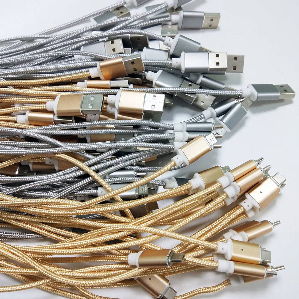 3 в 1 нейлоновый Магнитный Micro USB кабель для передачи данных iPhone 5 6 s 7 8 Plus зарядное