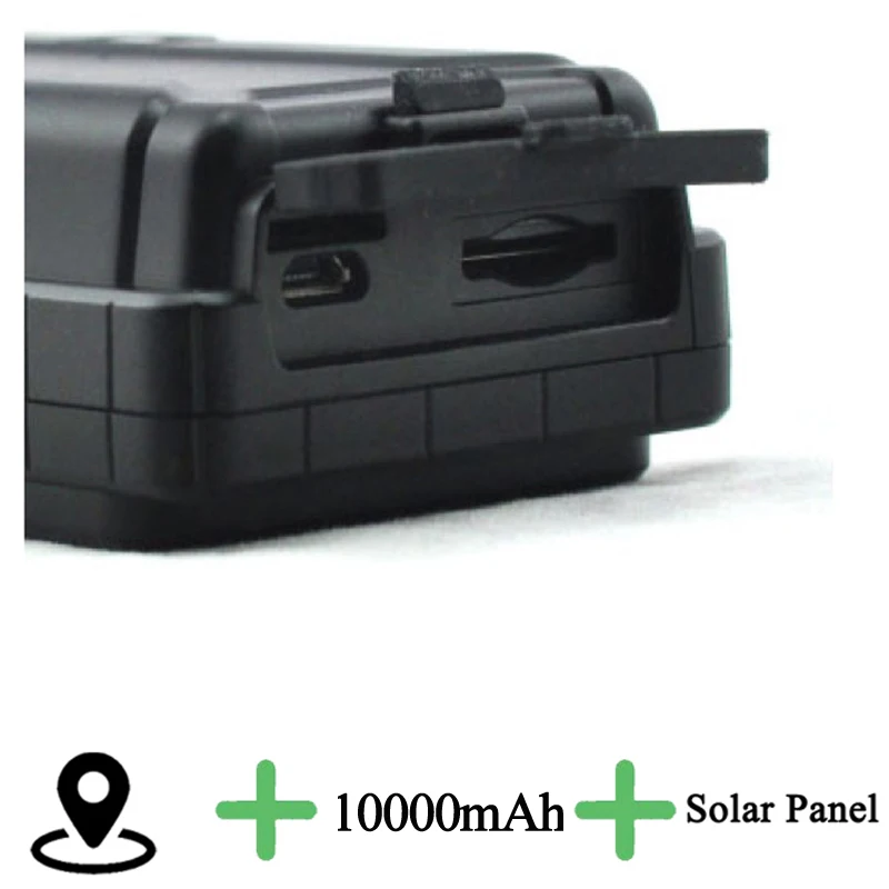 Solar panels GPS Tracker Locator 10000mAh Long Battery Life Waterproof Collar cut alert to inform owner