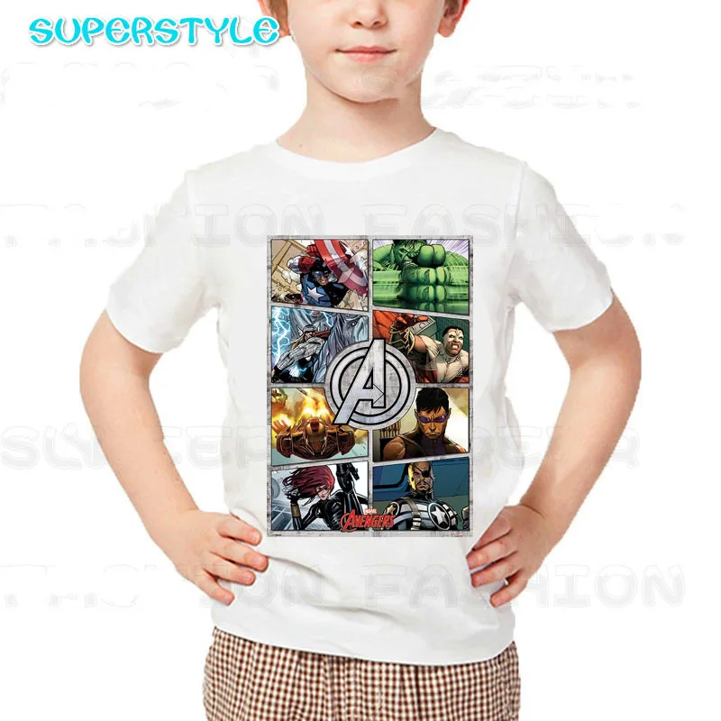 

Neweset Boys and Girls Avengers Endgame T Shirt Ironman Captain America End Game Marvel T-shirt Superhero Custom TShirt dHKP121