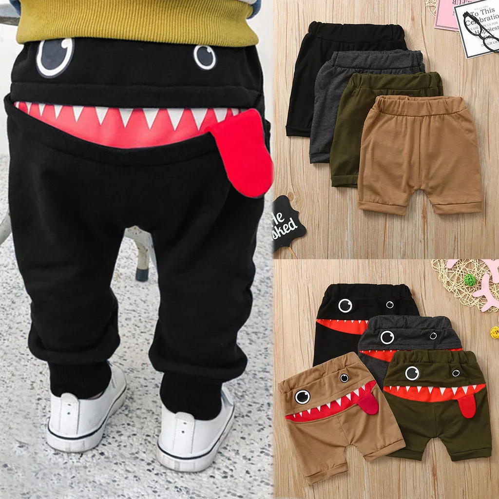 

Boys Shorts Children Kid Boy Cartoon Shark Tongue Harem Shorts Trousers Shorts Boy Cotton Clothes Vetement Enfant Garcon 2019@40
