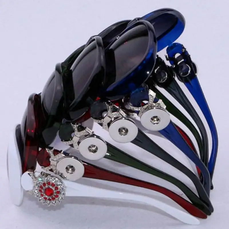 5pcs/lot 5 colors New Custom Snap Button Metal Charms Sunglasses Vencol Polarized Sunglasses