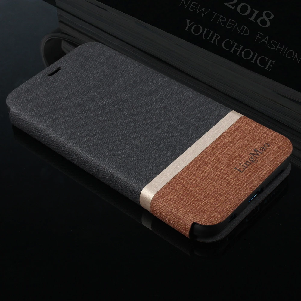 for Cubot X18 Plus Case Luxury PU Leather Flip Fundas Wallet Phone Cover on Cloth texture | Мобильные телефоны и