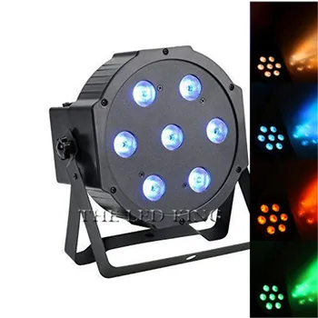 

DHL EMS 7x 15W RGBW DMX Stage Lights Business Lights Led Flat Par High Power Light with Professional for Party KTV Disco DJ
