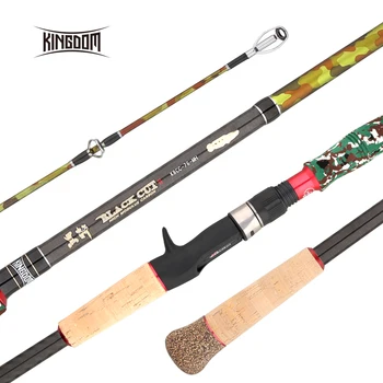 

Kingdom Lure Fishing Rod 2.28m Two Sections Power MH H Casting And Spinning 99% Carbon Content Camouflage Painting
