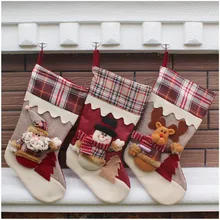 Отличный стильный Санта Клаус подарочные сумки снеговик рождественские носки прекрасный фестиваль рождественские носки декоративные аксессуары для вечеринок
