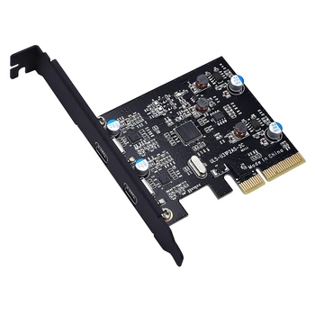

Super Speed Usb 3.1(10Gbps) Pci Express Card Pci-E 2 Port Pci Express Expansion Card Power Connector for Desktops Pc